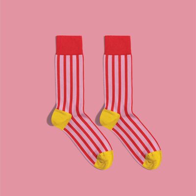 Calzini a righe rosa | calzini a righe | calzini minimali | Calzini a banana