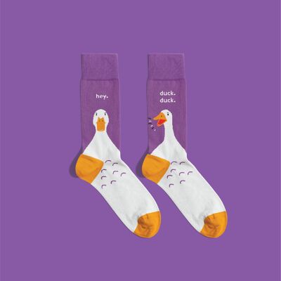 Hé chaussettes de canard | chaussettes animaux | chaussettes drôles | chaussettes banane