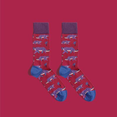 Chaussettes léopards | chaussettes animaux | chaussettes colorées | chaussettes banane
