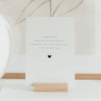Porte carte postale en bois