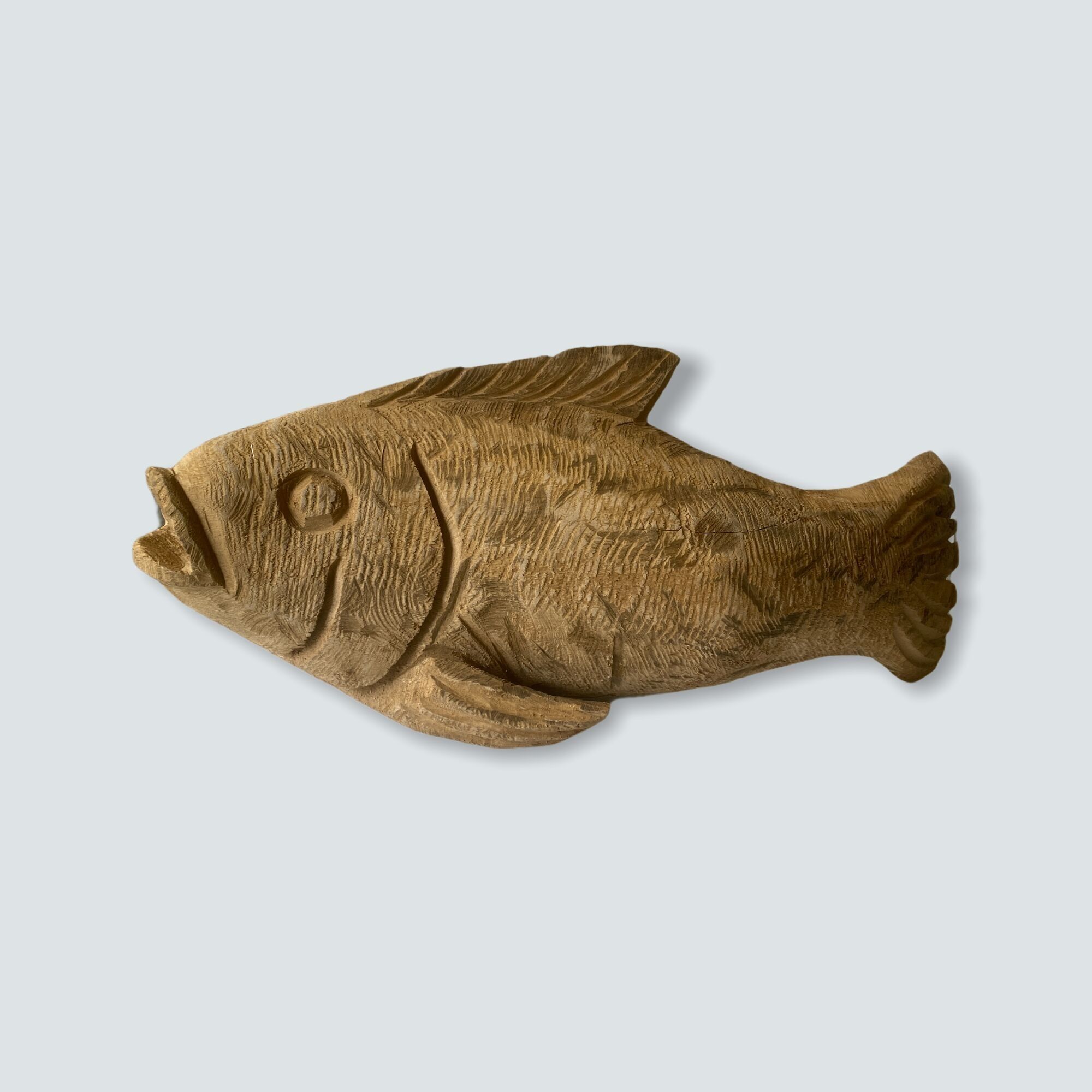 Sculpture de poisson sculptée à la main au Mozambique - M/L (01)