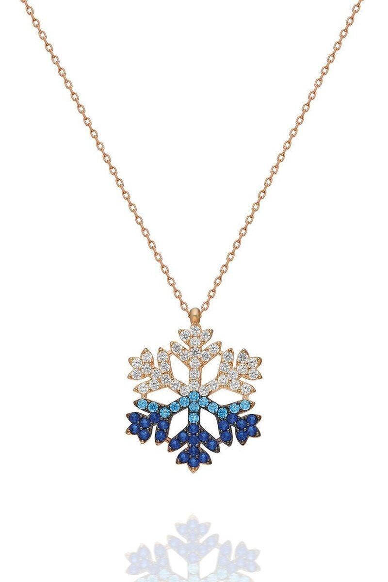 CATENA BLU GHIACCIO FIOCCO DI NEVE