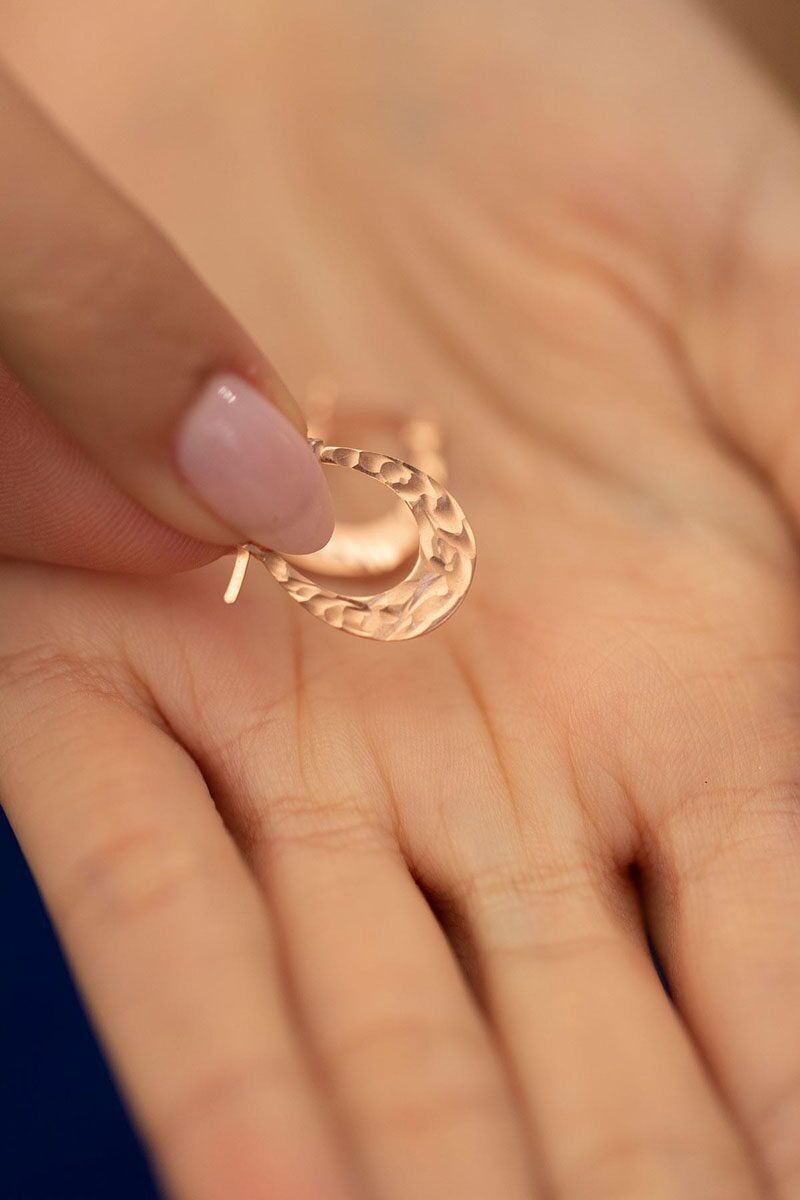 HAMMERED BRONZE OHRRINGE