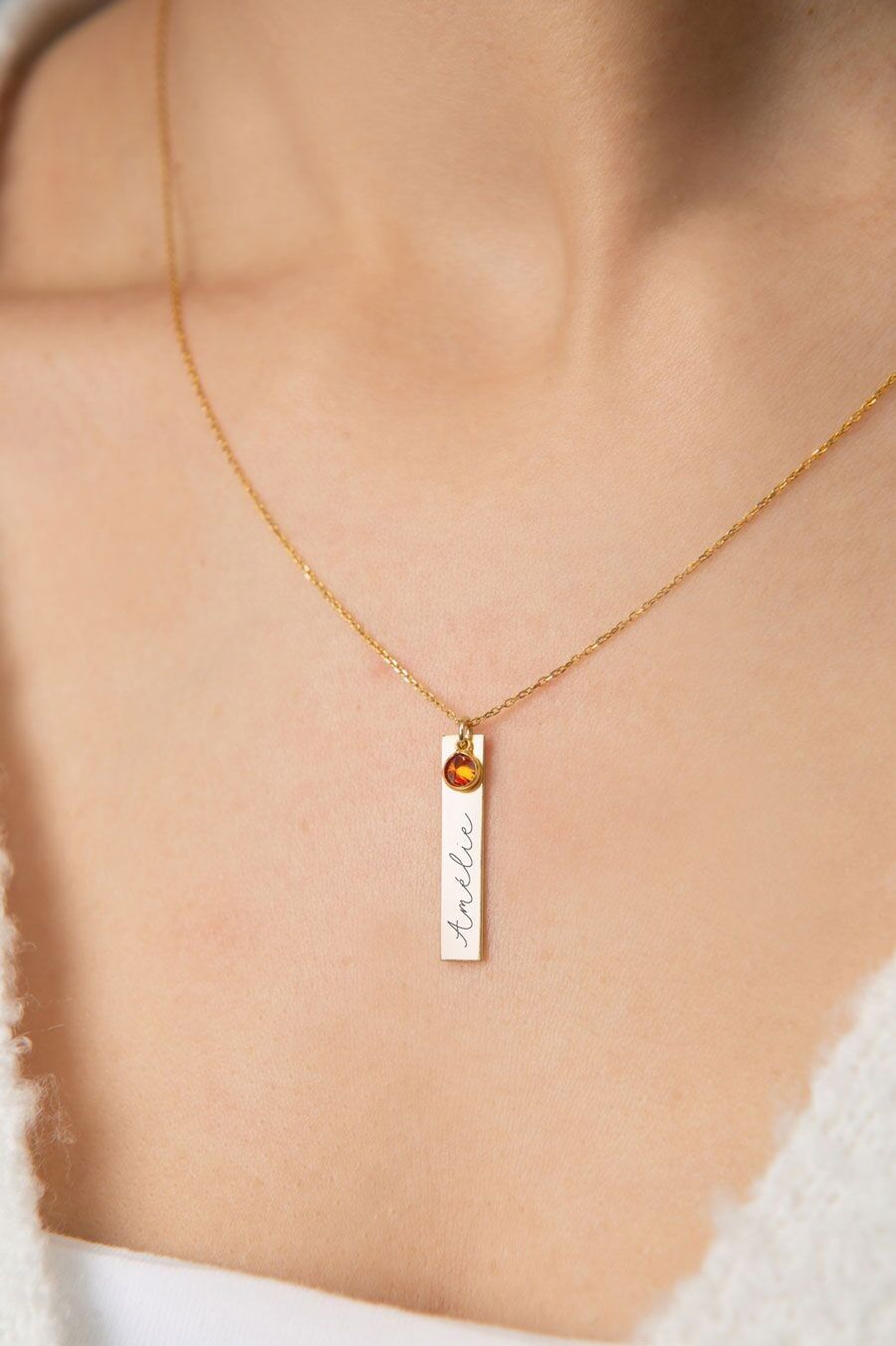 COLLANA NOME PIETRA NATALE