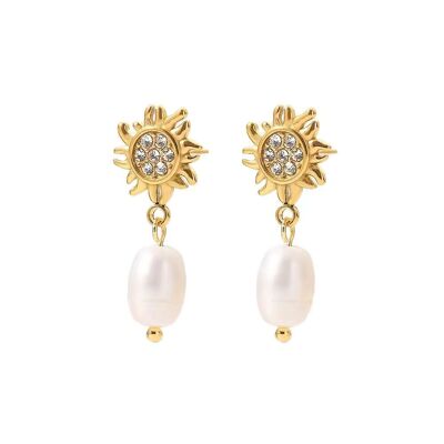 PEARLS & SUNSHINE EARRINGS