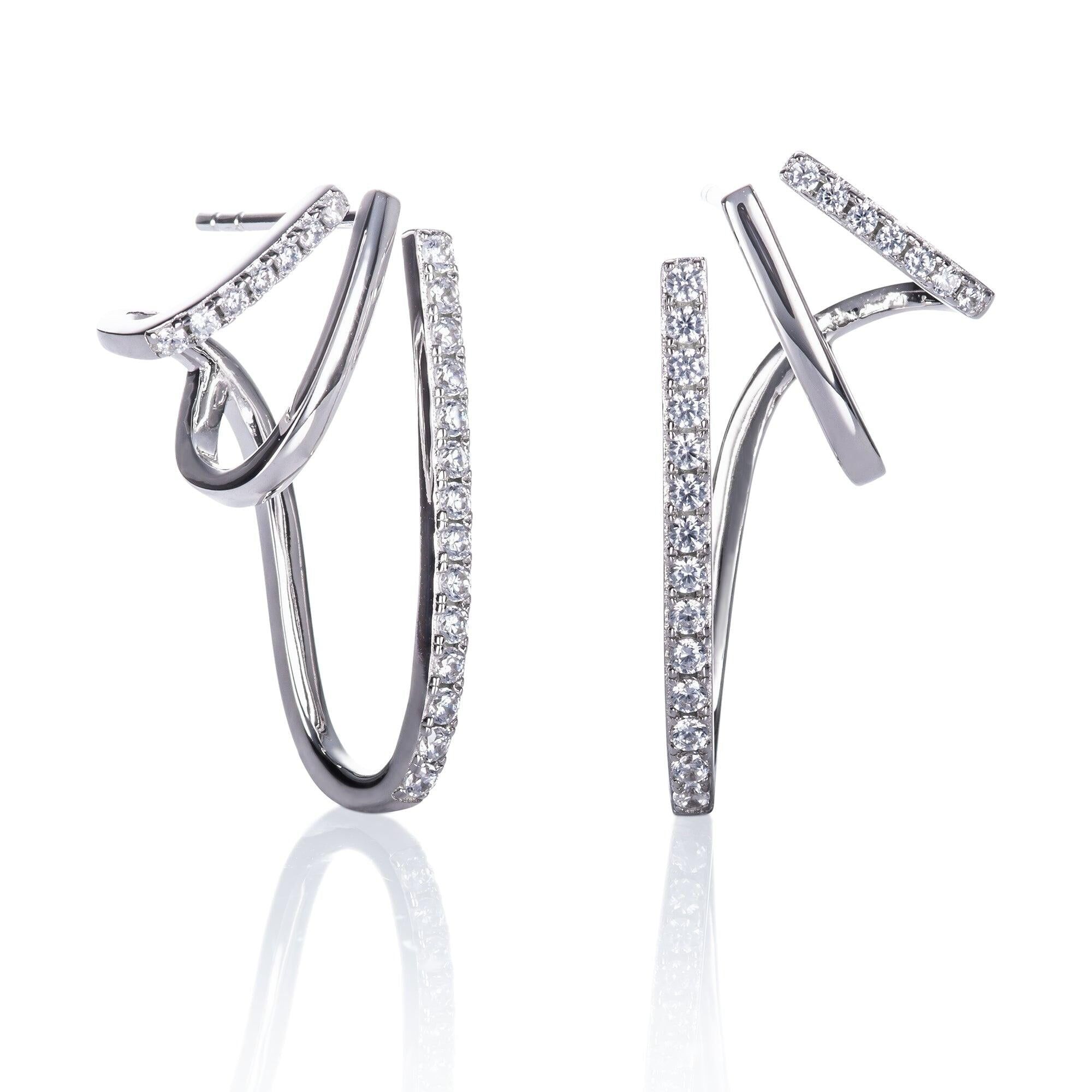 Orecchini grandi insoliti in argento sterling 925 per donna