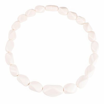 Collier torsadé blanc épais pour femme
