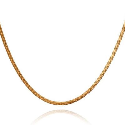 Collier à chevrons plaqué or pour femme