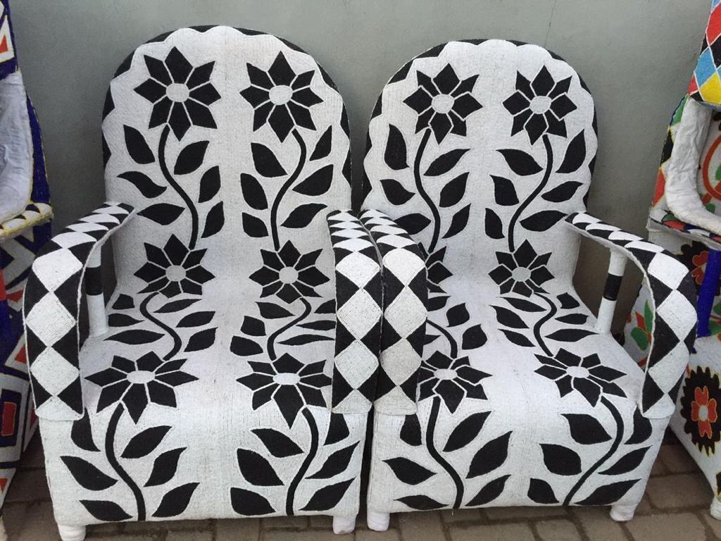 Silla Yoruba Royal Beaded para Mel