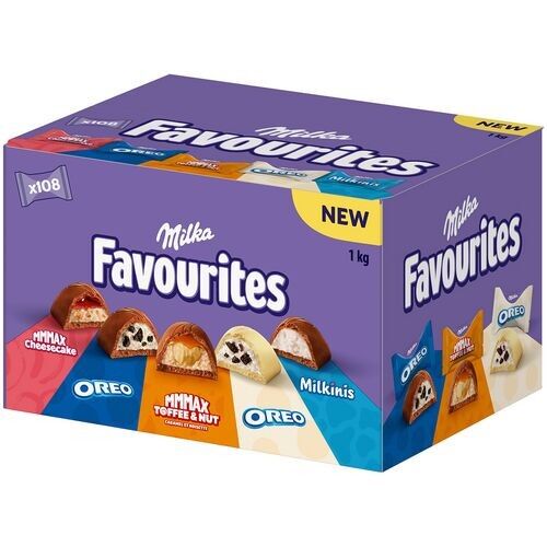 Box 1 kg Milka Favorites, verschiedene Häppchen