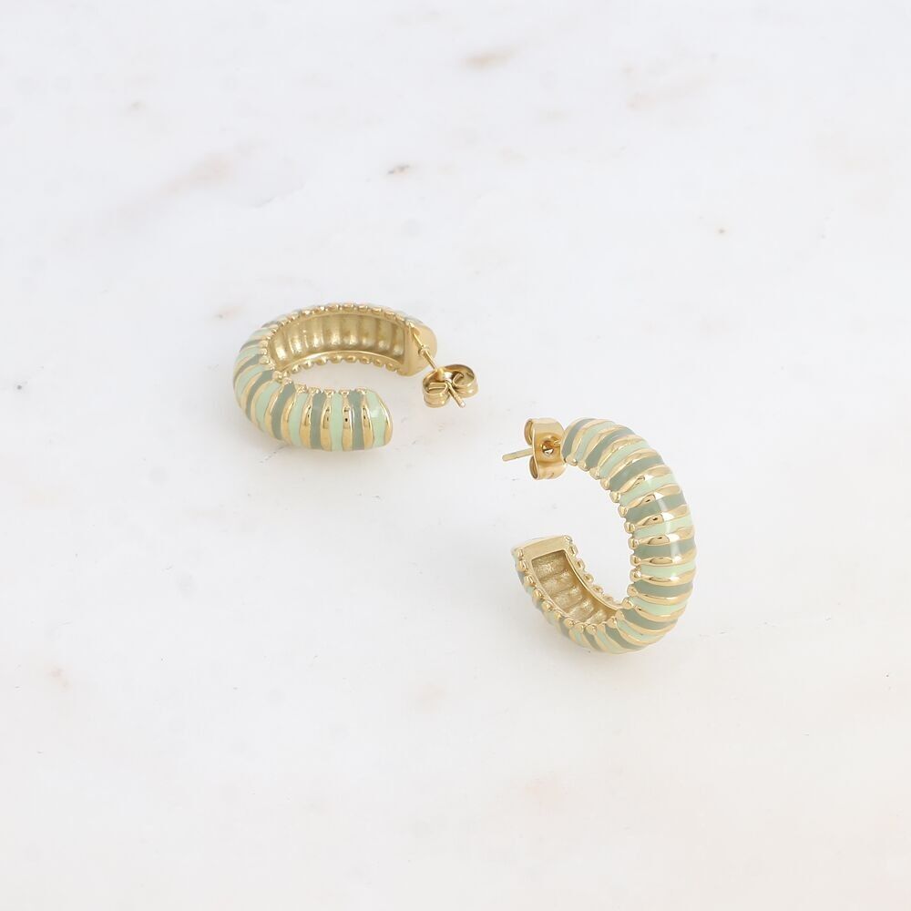 Creolen – breiter gestreifter und emaillierter Ring 25 mm 05.09.2024