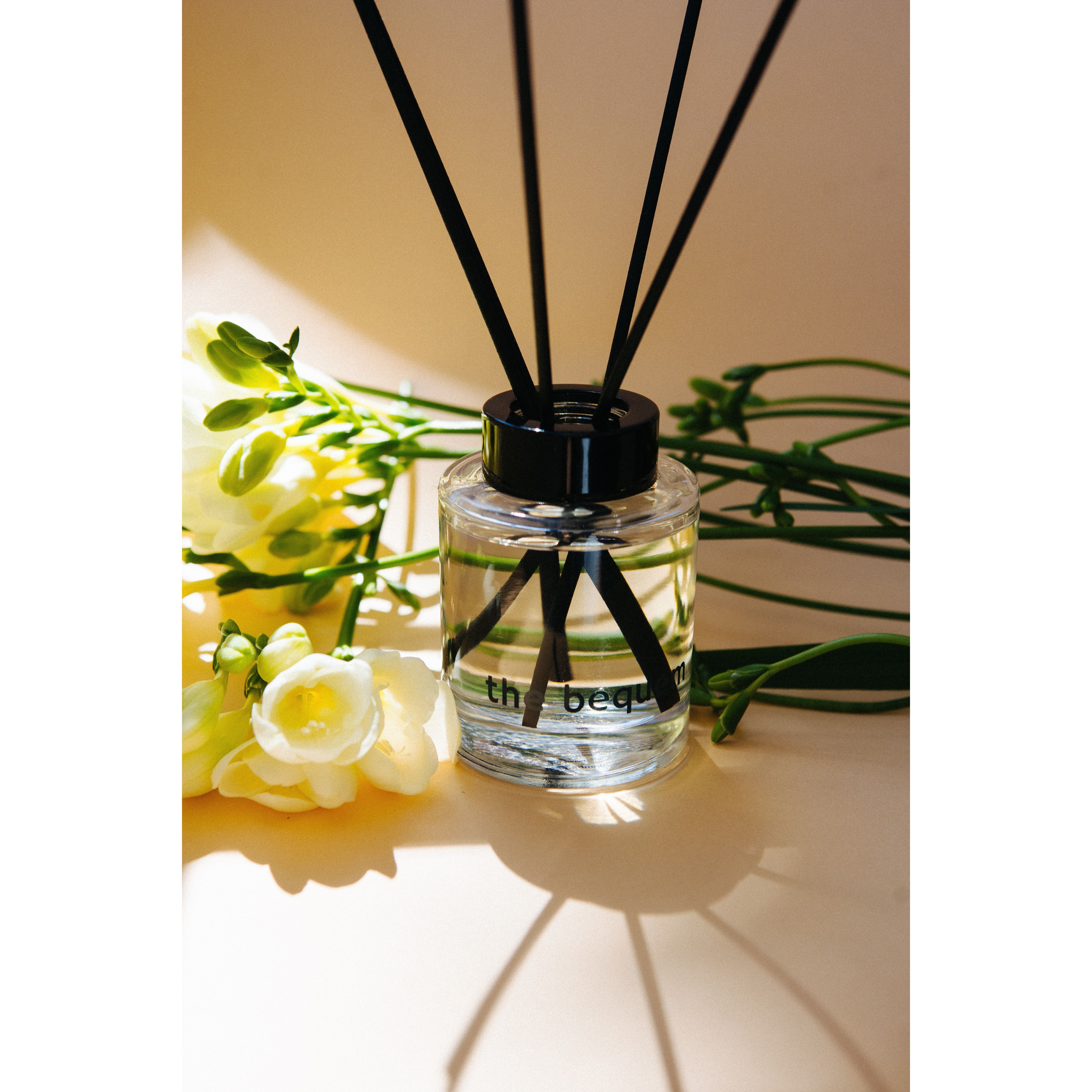 Difusor de láminas de madera de teca y fresia