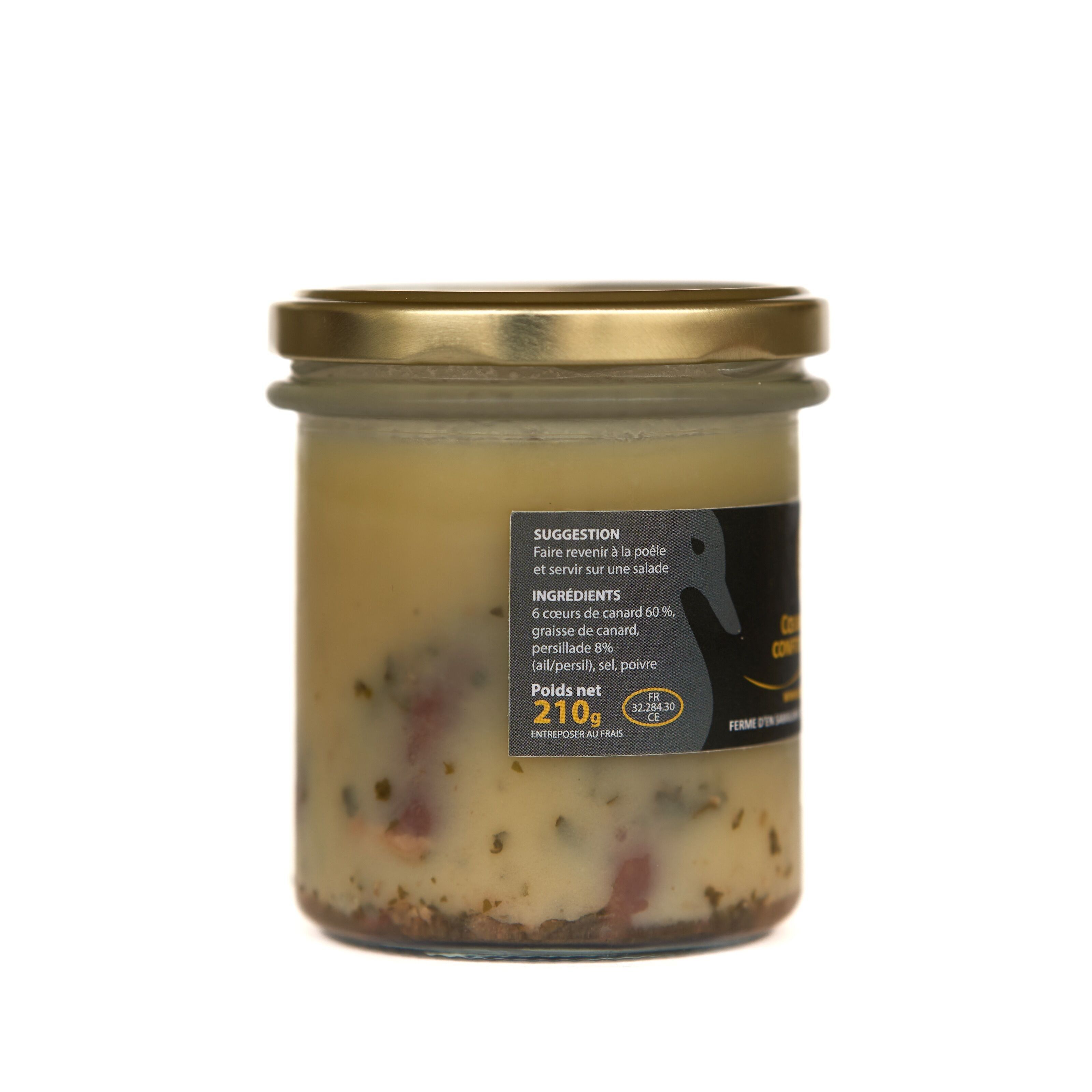 Coeurs de canard confits en Persillade – 210 g