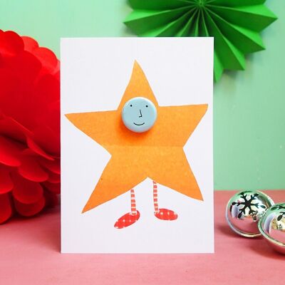 Star Costume - Greeting card with badge