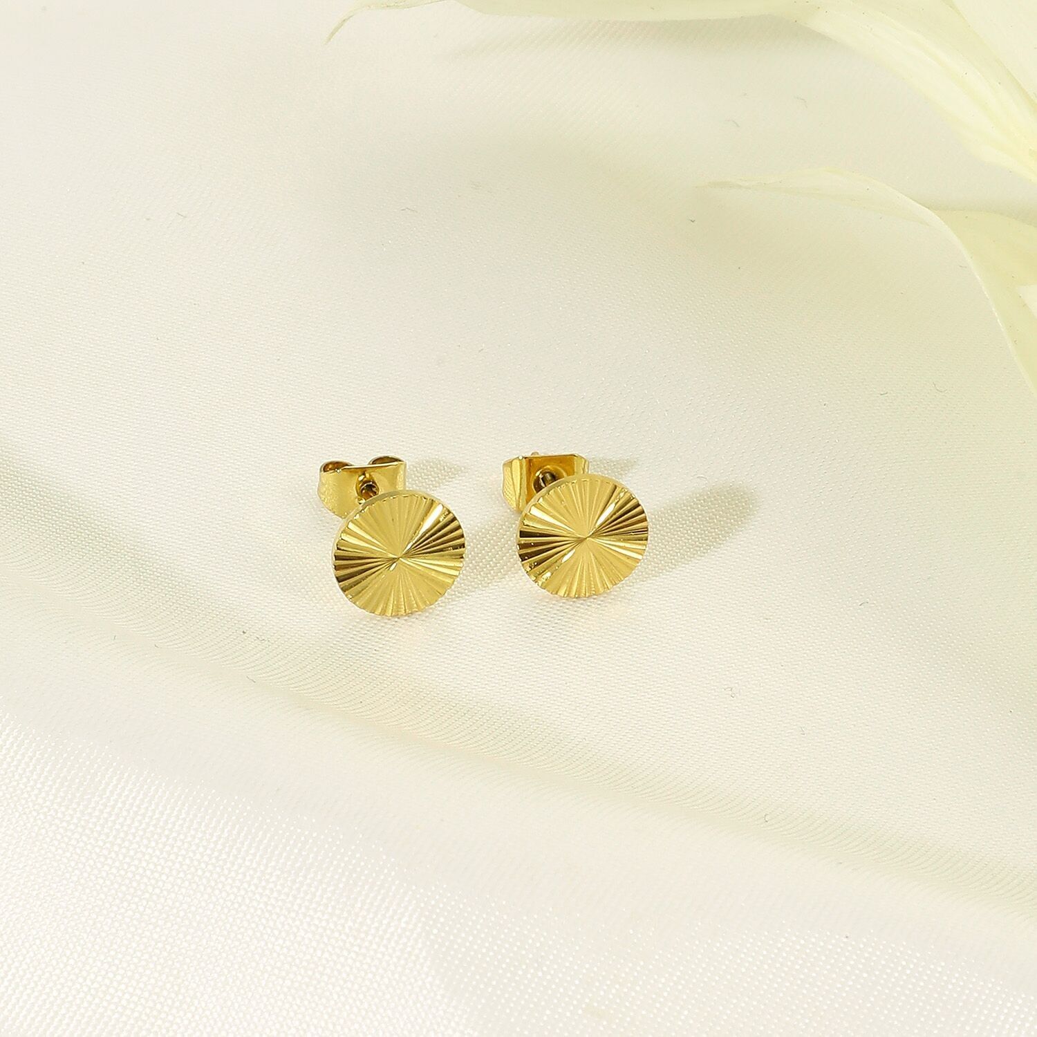 Orecchini a bottone in acciaio inossidabile - BO100264