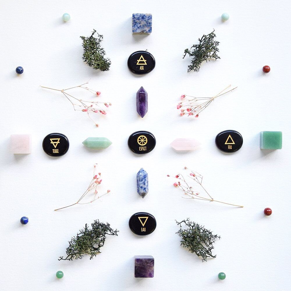 Ciottoli di Ossidiana Nera 5 elementi