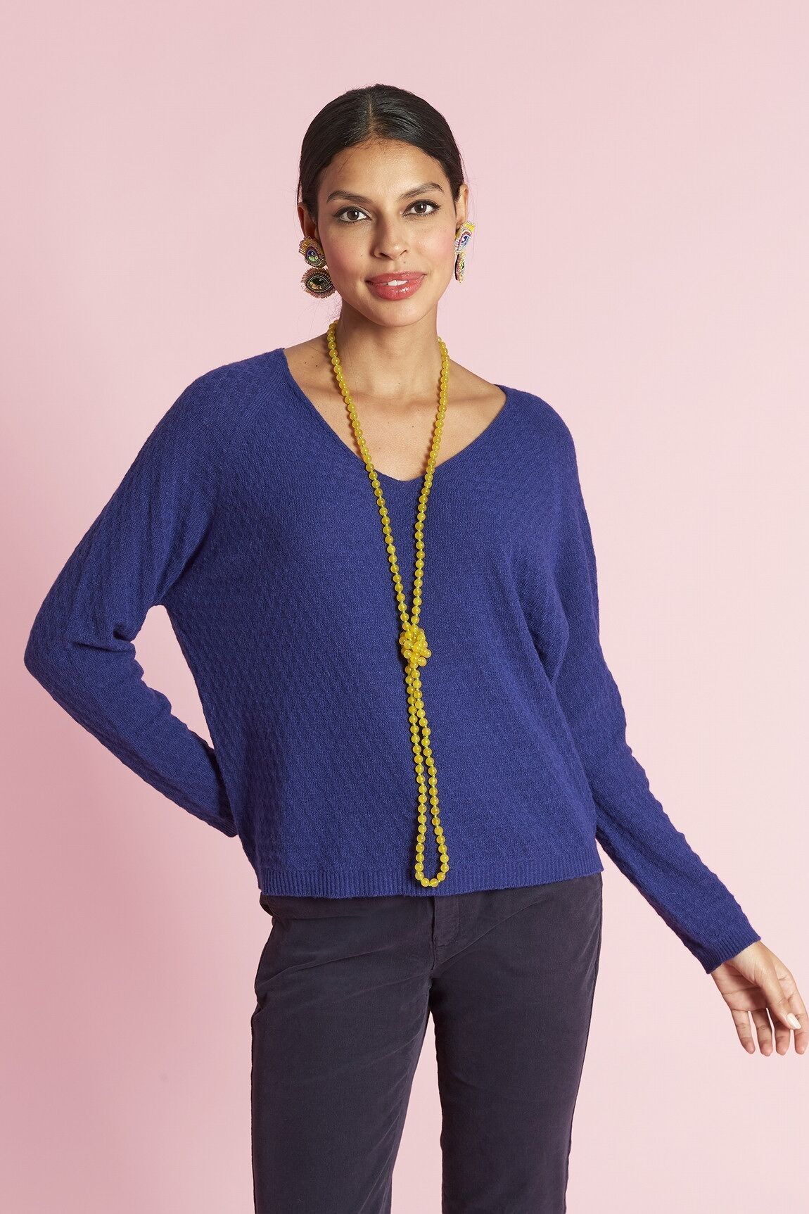 Pullover aus feiner Kaschmirmischung von Gipsy – Blau