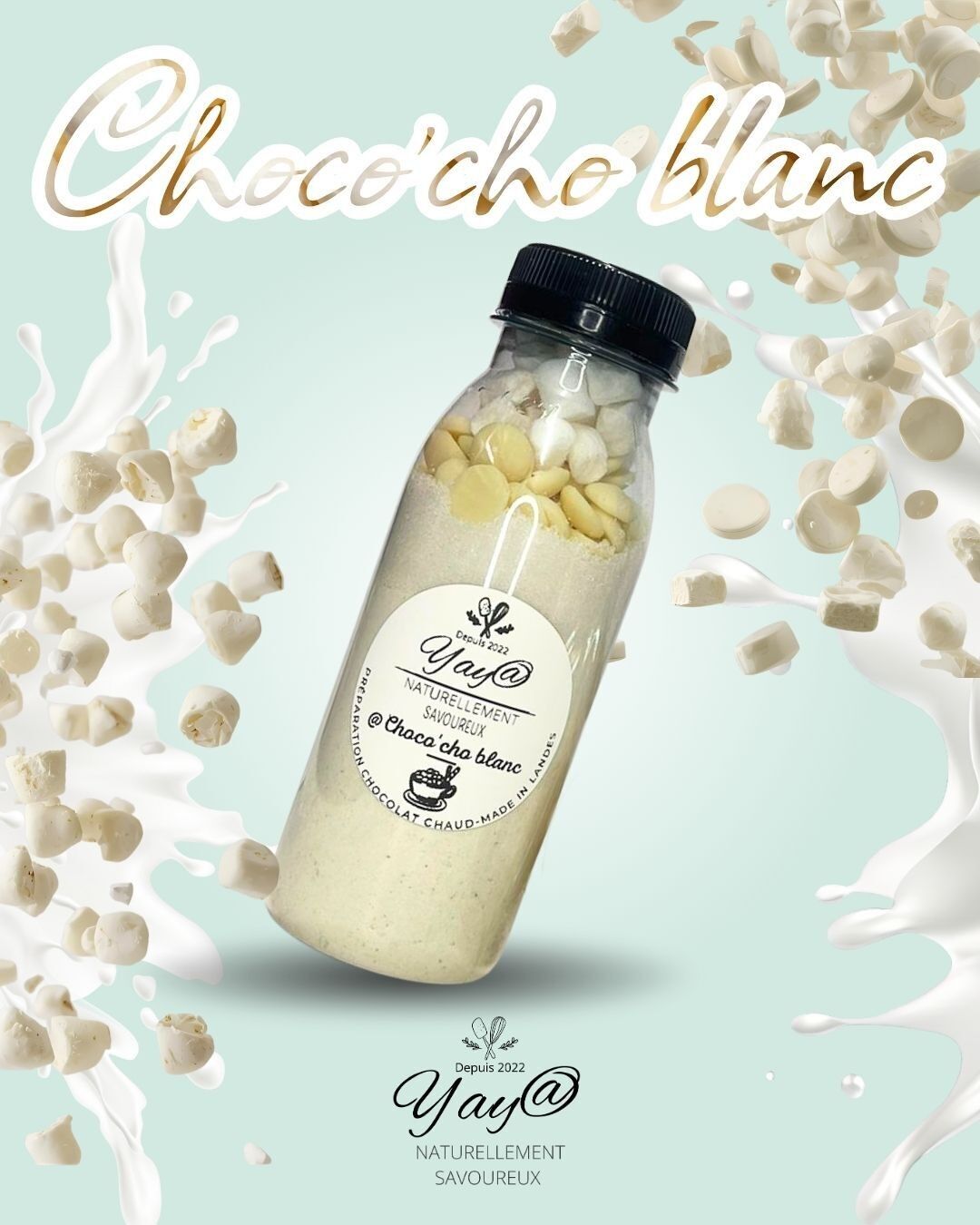 Preparato per cioccolata calda - Cioccolato bianco - Yaya Naturally Delicious