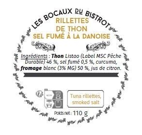 Thunfisch-Rillettes (MSC Sustainable Fishing Label), geräuchertes Salz nach „dänischer“ Art (Glas / traditionelle Gläser / Aperitif)