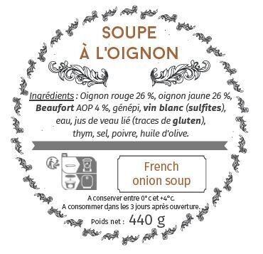 Soupe à l'oignon et ses croûtons (bocal en verre / bocaux traditionnels)