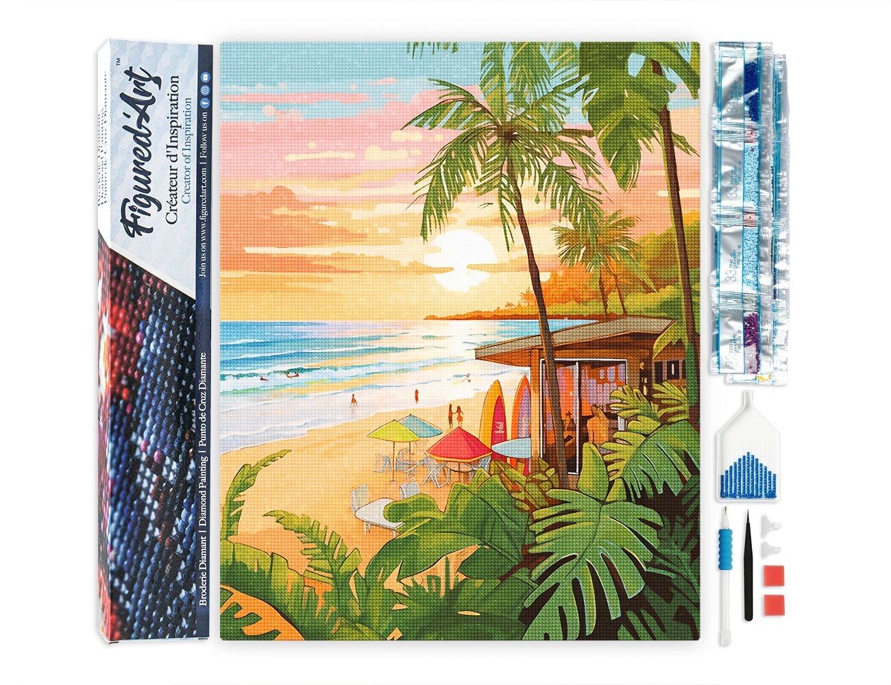 Ricamo diamante - Surf club