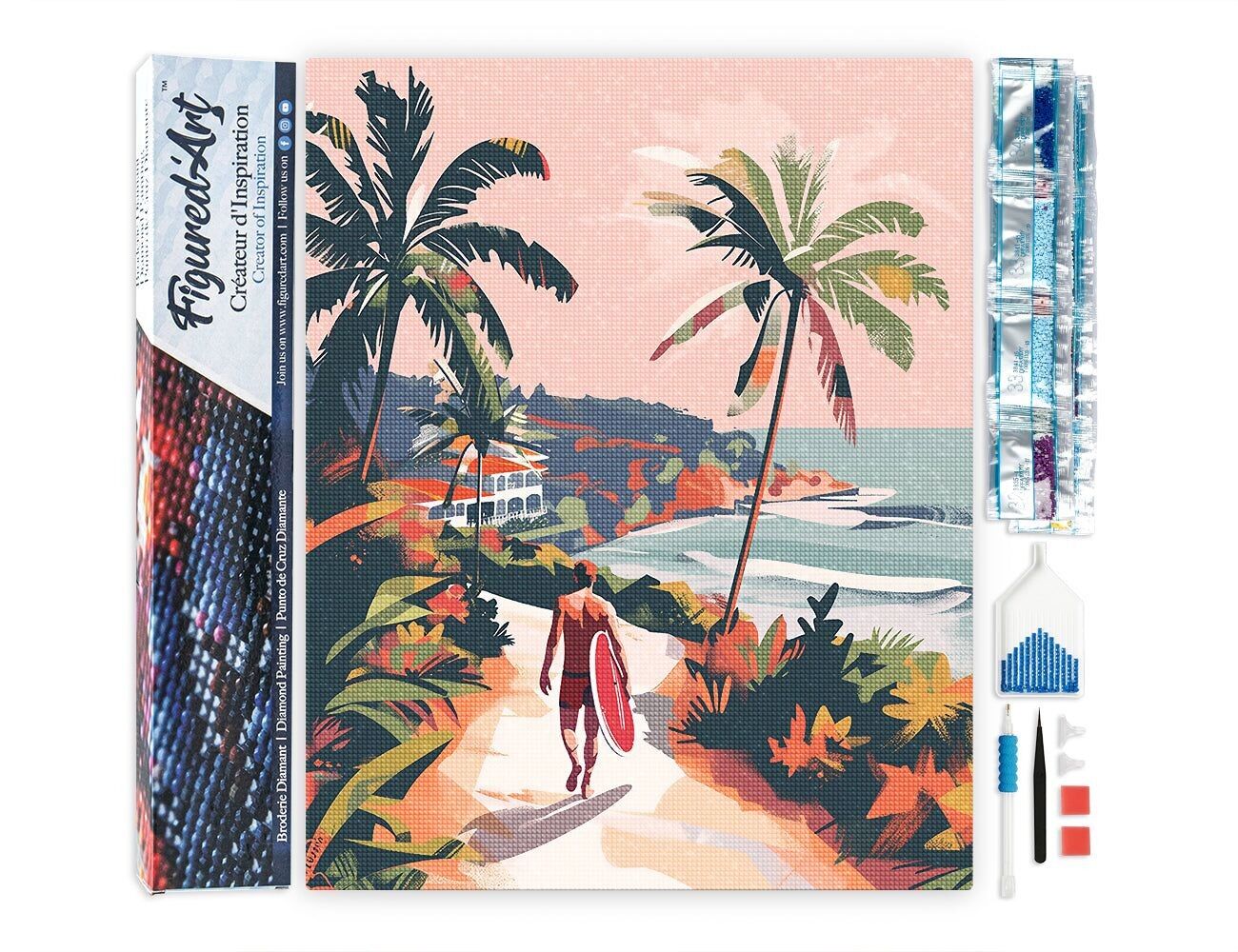 Diamantstickerei – Küstenspaziergang