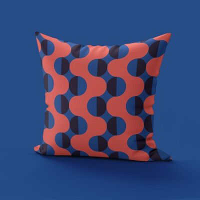 Coussin Velours graphic ondulations