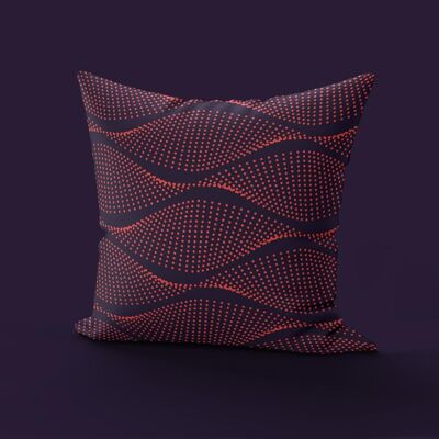 Velvet cushion graphic pointillism