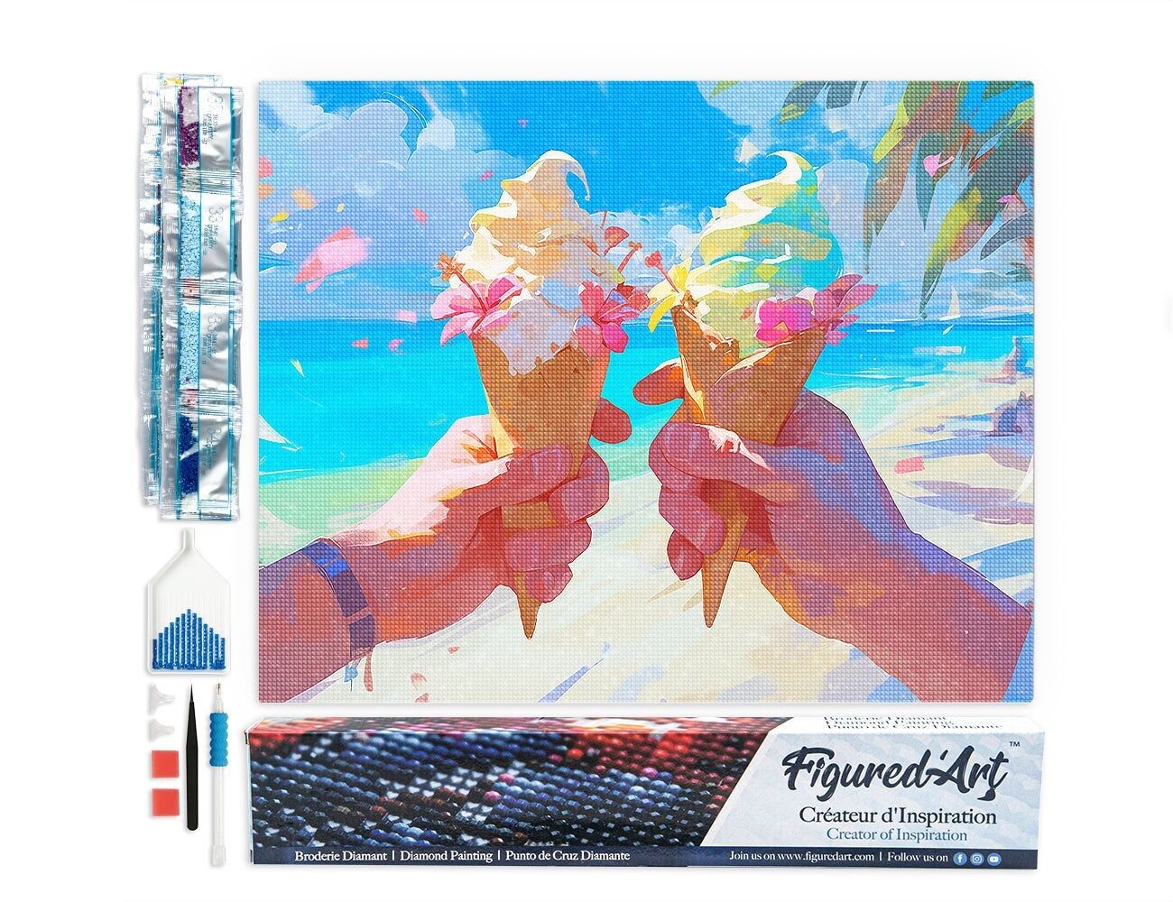 Diamantstickerei - Eis am Meer