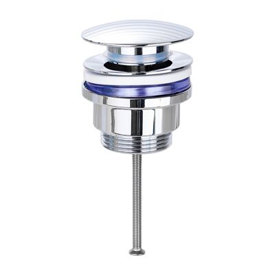 TODOT Piletta per lavabo Clic Clac, Tappo per lavabo POP-UP cromato G 1-1/4" - con/senza troppopieno DDTP04TY