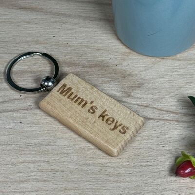 Porte-clés en bois - Les clés de maman