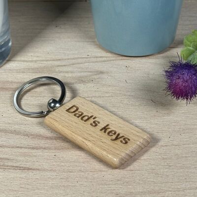 Porte-clés en bois - Les clés de papa