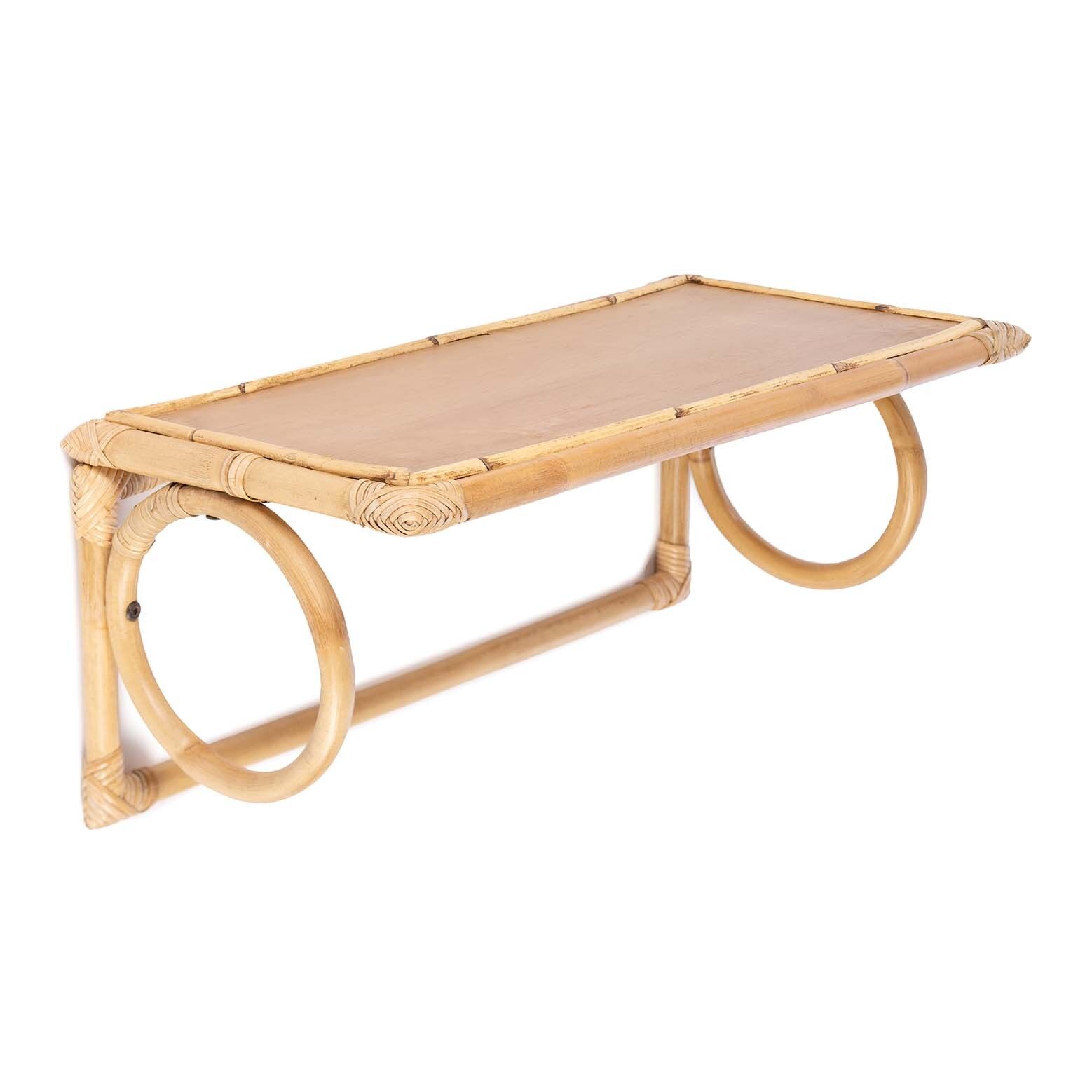 Armin, mensola da parete in rattan naturale