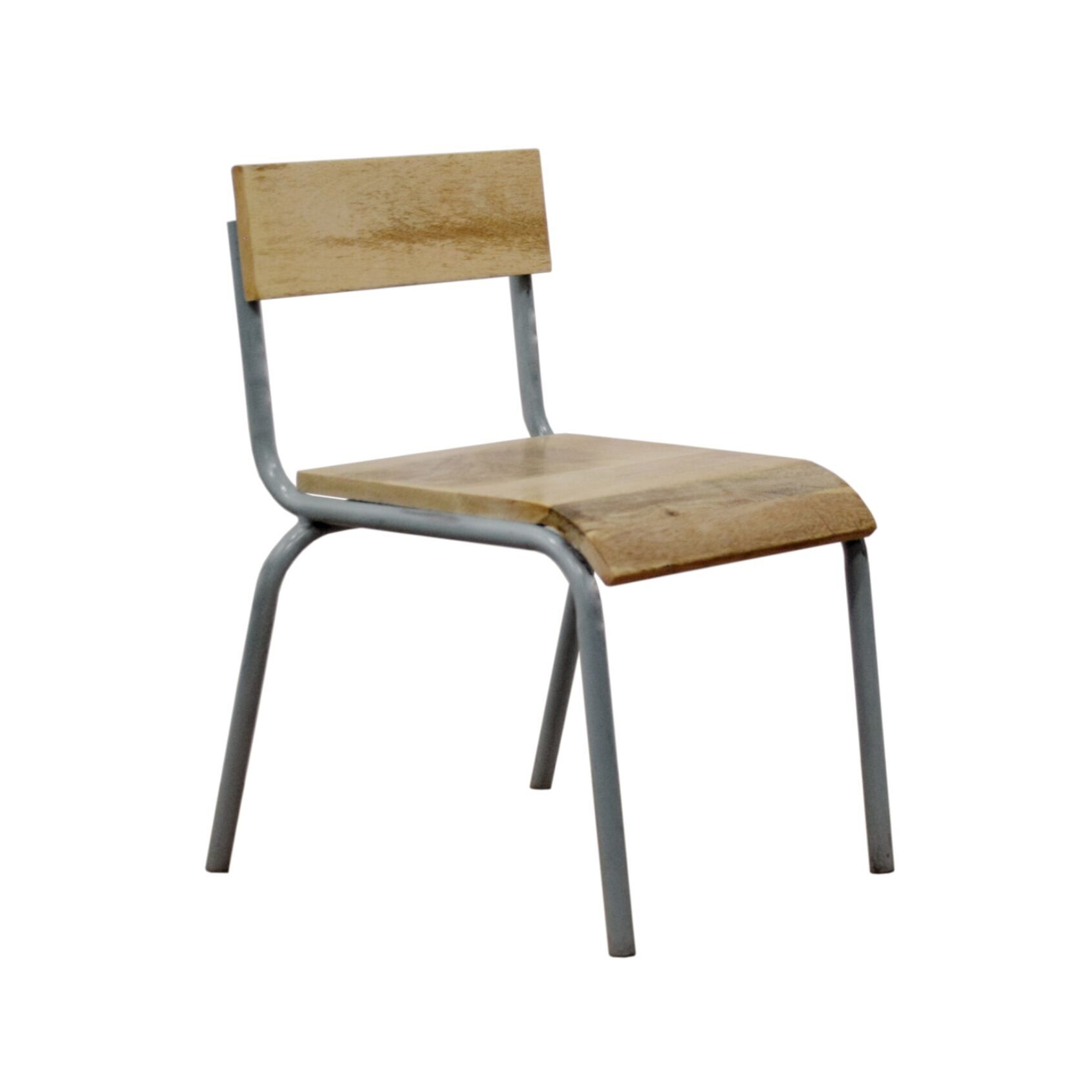 Sedia originale legno-metallo grigio (set di 2)