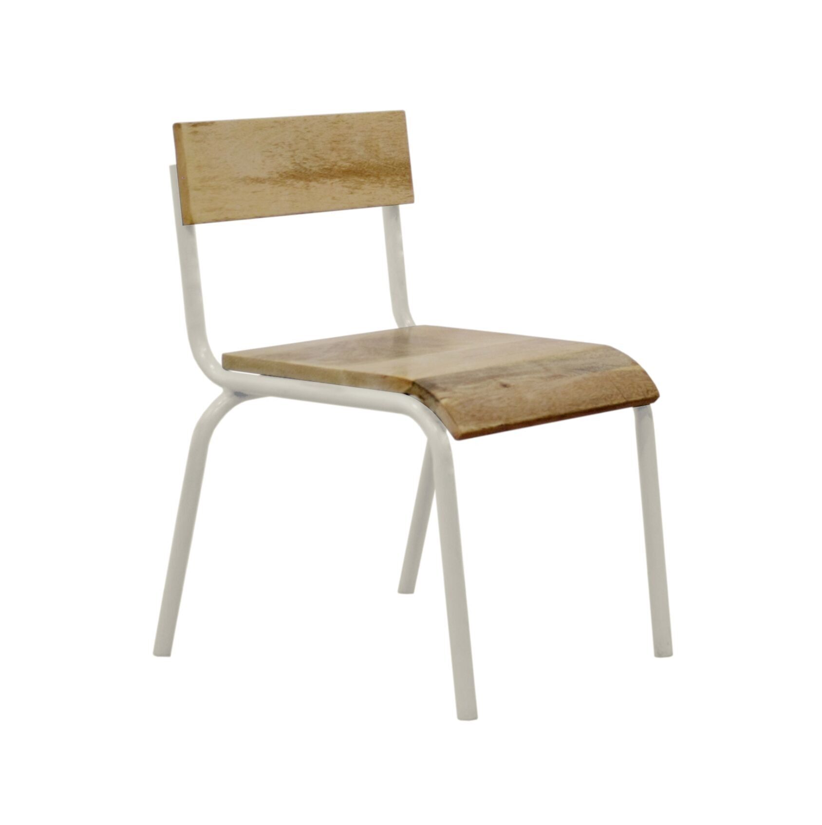 Sedia originale legno-metallo bianco (set di 2)