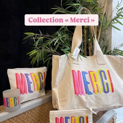 “Merci” Collection - (Bag, pouch, pencil case & candle)