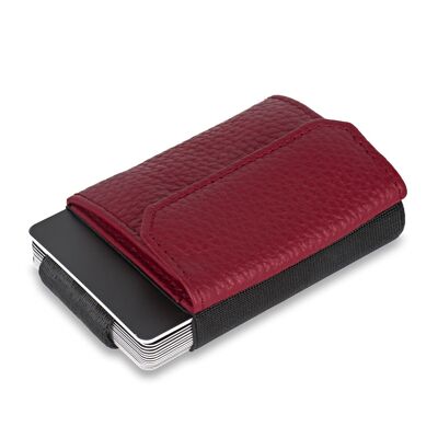 Nano Boy Pocket mit Ledermünzfach Frauen Edition - Genarbtes Leder Rot