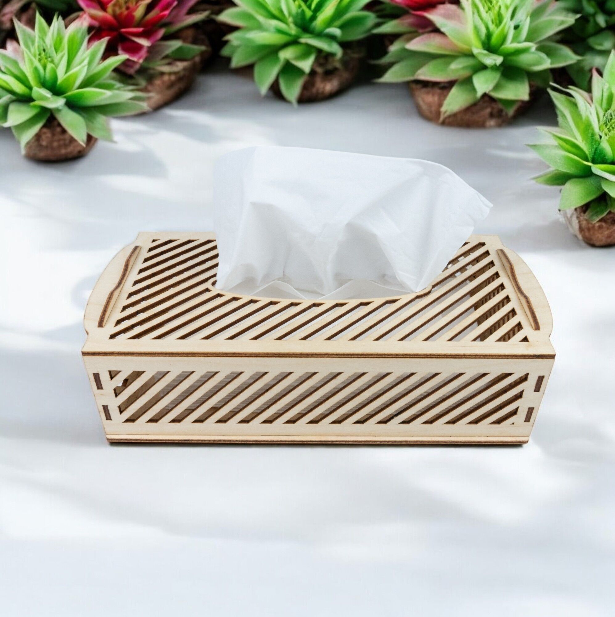 Caja de pañuelos - Líneas modernas