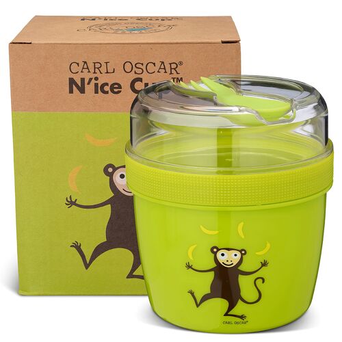 N'ice Cup - L, Kids, Lunch box with cooling disc - Lime (15 pcs)
