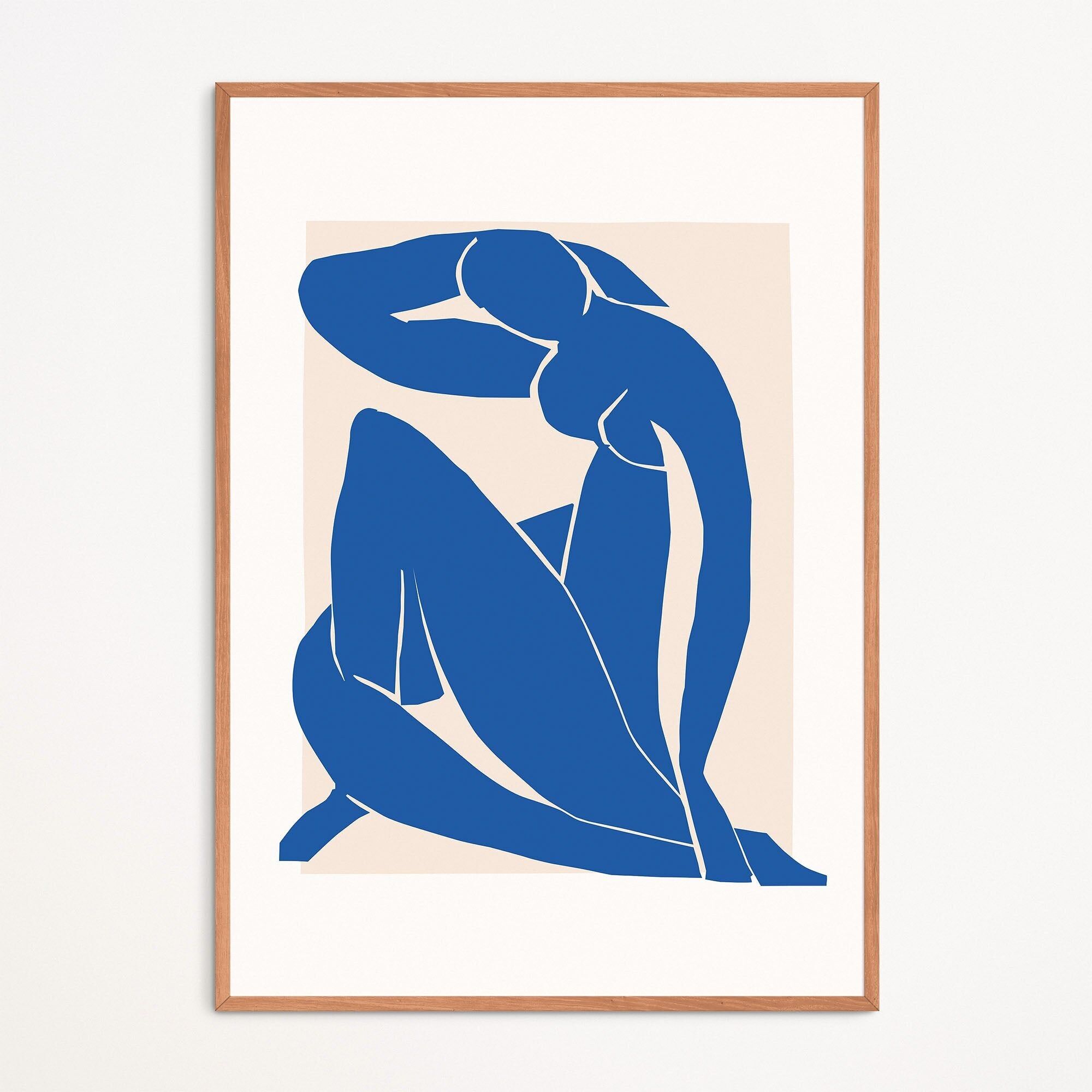Poster: Blue Nude II - Cut Papers - Matisse