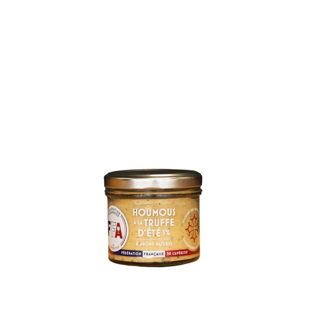 Tartinable houmous à la truffe d’été 5% vegan artisanal format hôtel (1 colis de 12 pots de 100g)