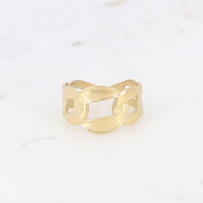 Anillo - malla gruesa calada con efecto mate