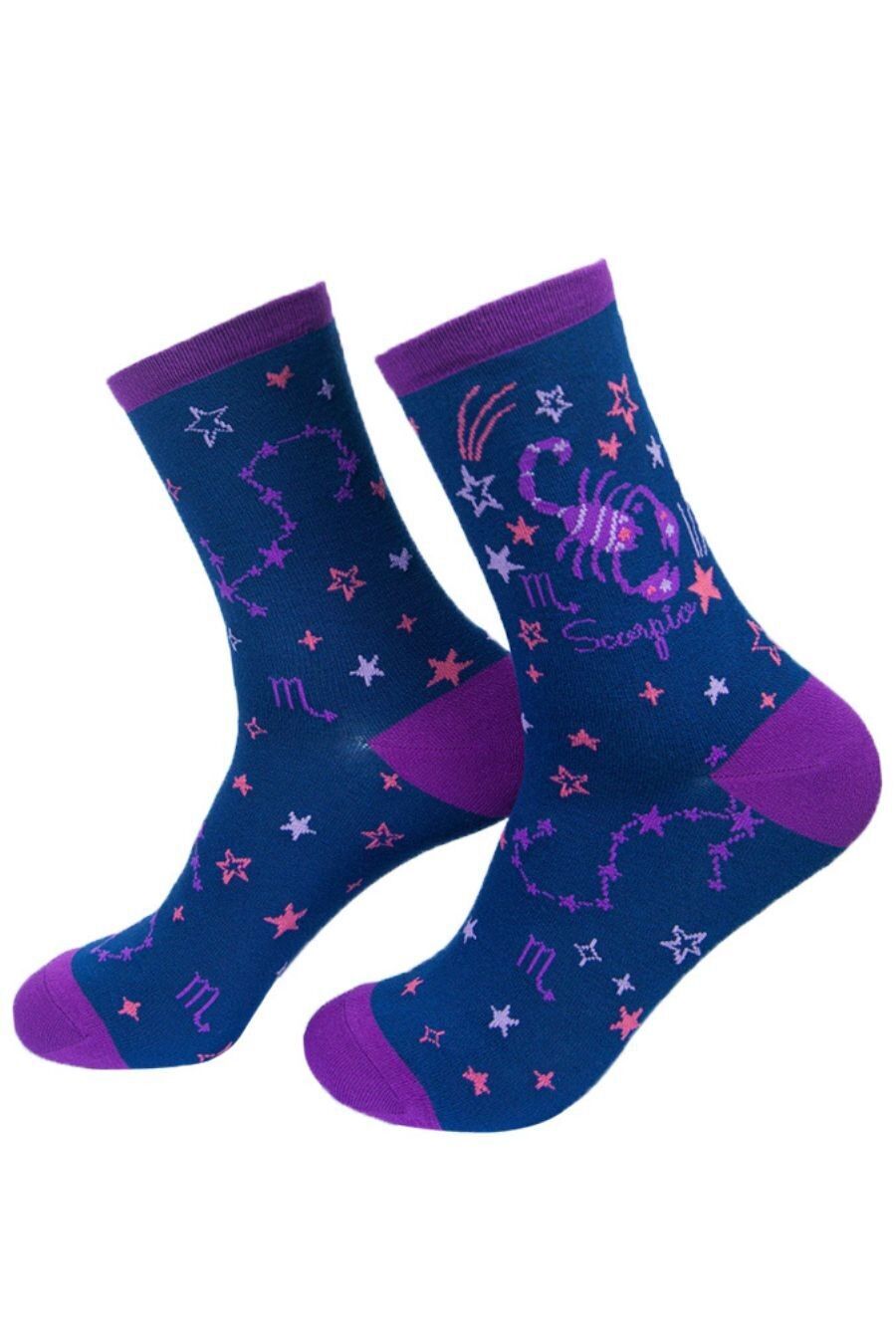 Damen Bambussocken Skorpion Horoskop Sternzeichen Sternbild Skorpion Söckchen