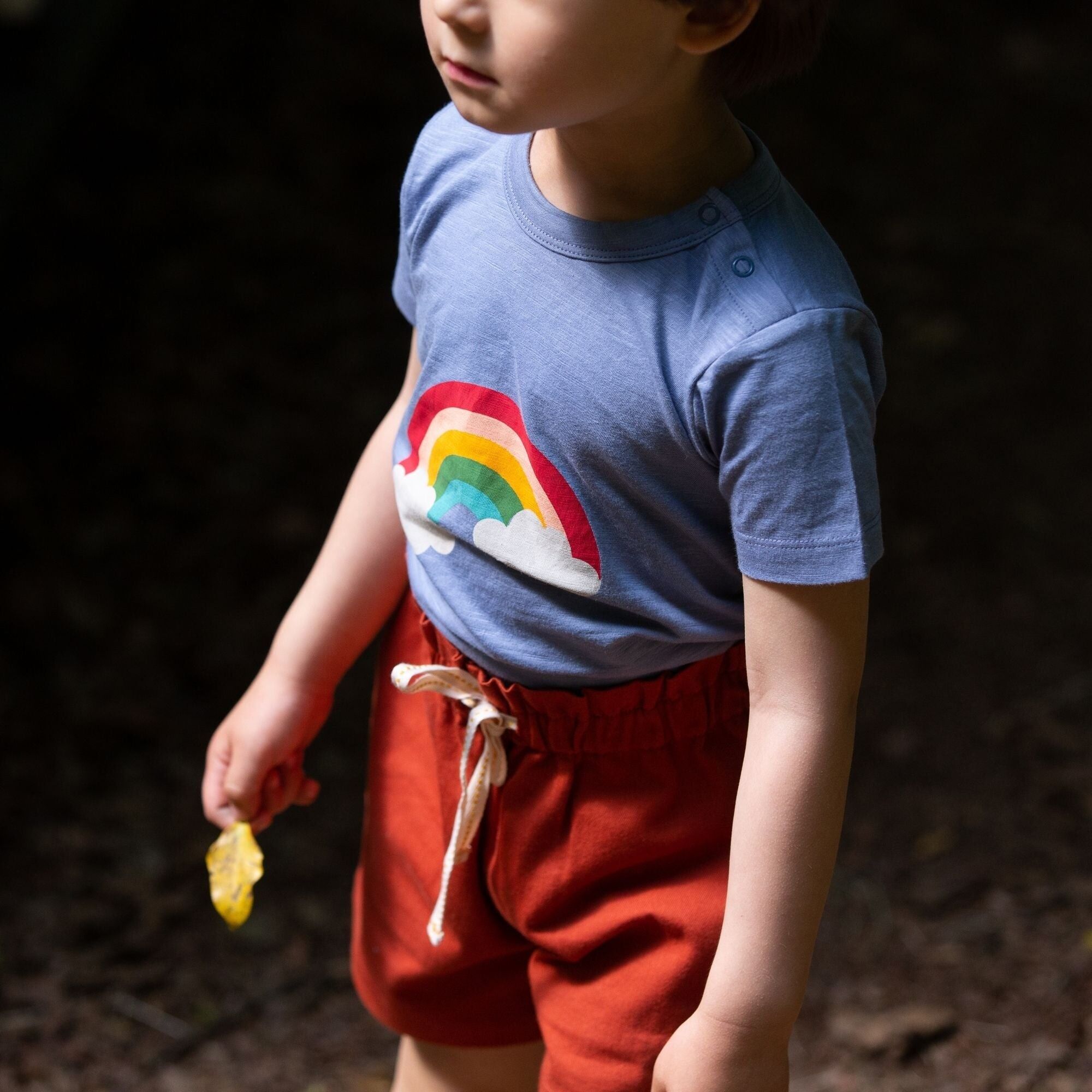 Maglietta a maniche corte arcobaleno blu francese