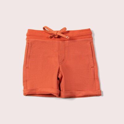 Short de jogging confortable en noyer chiné