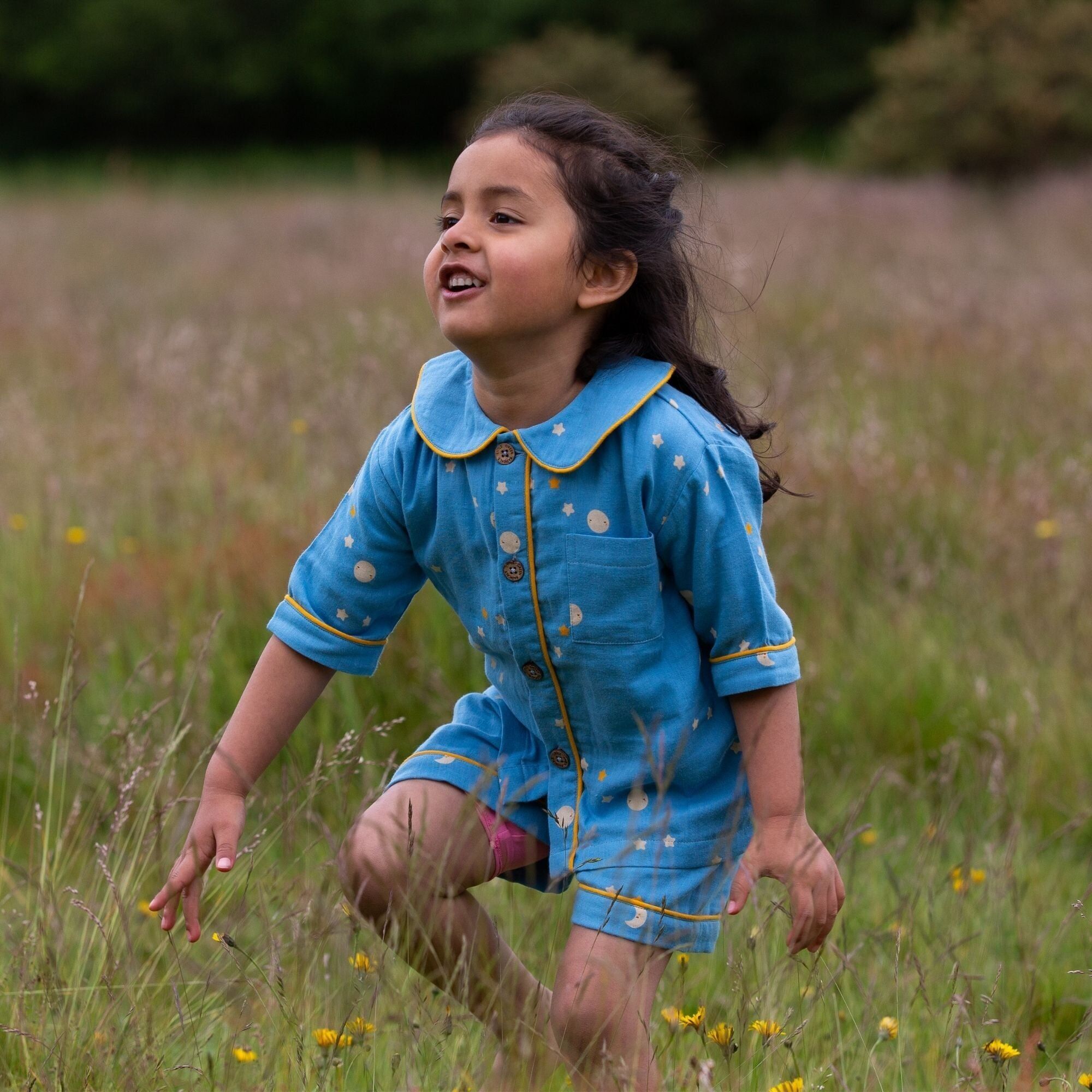 Set pigiama corto con bottoni Dusk