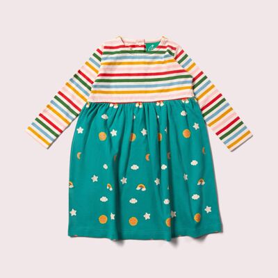 Vestido de manga larga fácil de llevar en Turquoise Skies