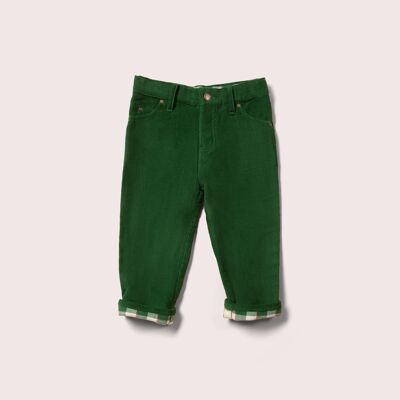 Vaqueros Adventure de pana verde vintage