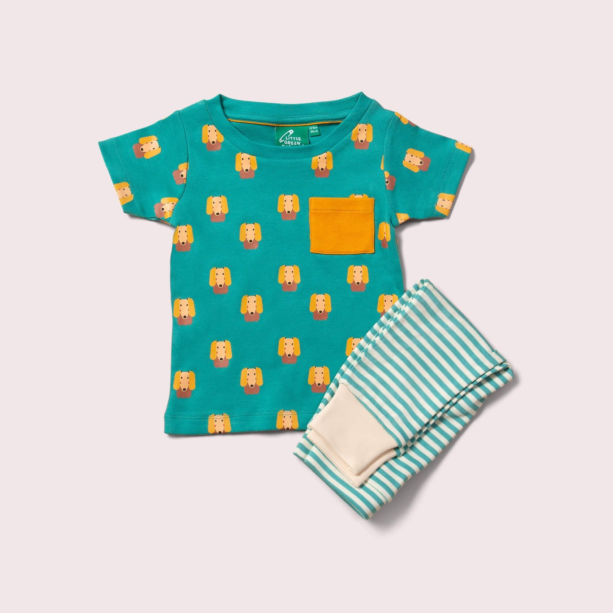 Conjunto de juego de camiseta y jogger orgánico de Little Dogs