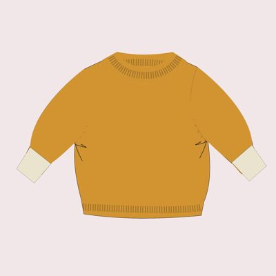 Pull en tissu éponge doré